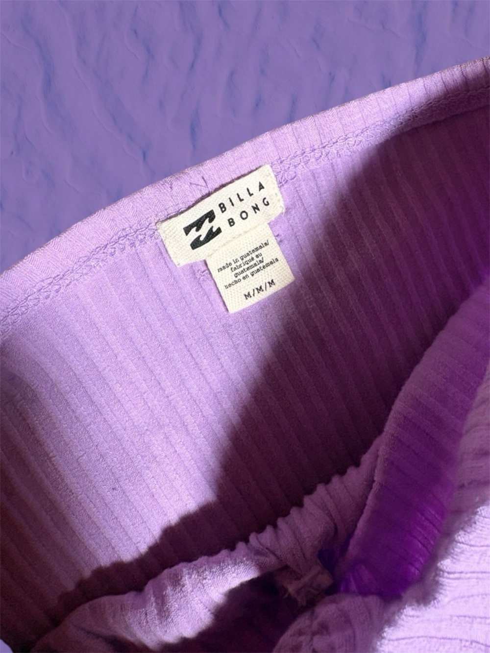 Billabong Lilac Ribbed Tube Top - Light Purple - Picture 3 of 9